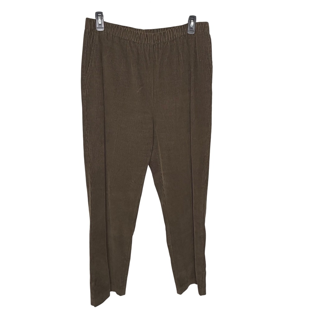 Orvis Corduroy Pants Large Brown Cotton Pull On Straight Leg
